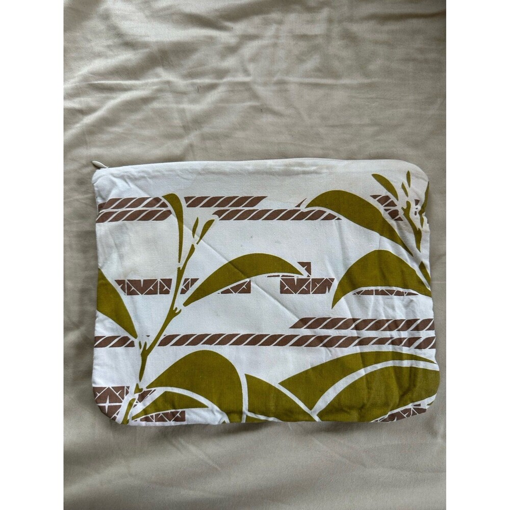 Handcrafted Handmade Hawaiian Sig Zane Material Cosmetic Make Up Zip Pouch